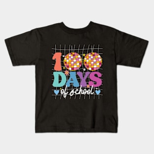 Kids Disco Ball 100 Days Of School Funny 100th Day Kids T-Shirt